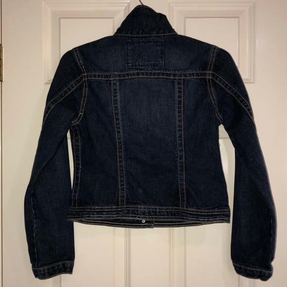 GAP Girls 1969 Crop Denim Blue Jean Jacket XXL 14 - Picture 2 of 6